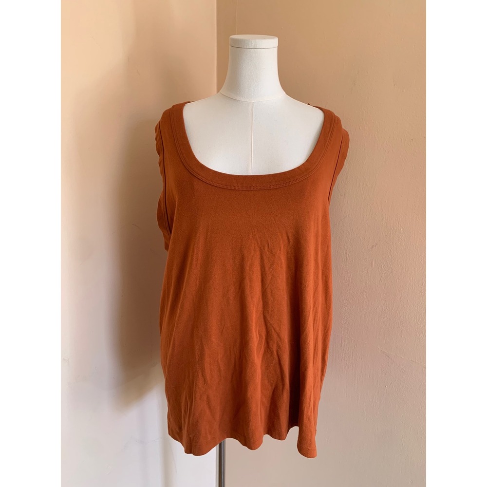 Bedroom by Big Bud Press Burnt Orange Cotton Spandex Tank Top 4XL Made in LA